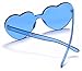 RTBOFY Dark Blue Heart Sunglasses for Fashion Party Queen Style, Rimless Heart Shaped Sunglasses for Women Party Favor