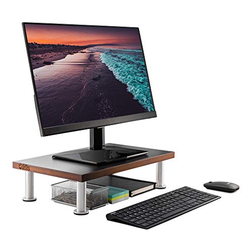 The Original Bamboo Monitor Stand (As Seen On PBS) - Monitor Riser for Computer Screen or Laptop - Desk Shelf Adds Storage Space and Improves Ergonomics - Brown - Thumbnail 7
