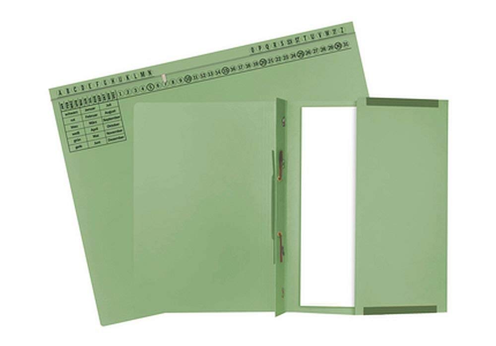 Exacompta - Ref. 37125B - box of 25 standard Exaflex folders 1 ply *green