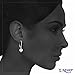 KEZEF 925 Sterling Silver Leverback Freshwater Cultured Pearl Drop Earrings - With 7mm-8mm Handpicked Genuine AAA Quality White Dangle Pearl Earrings for Women Girls - Available in Black, Pink & White