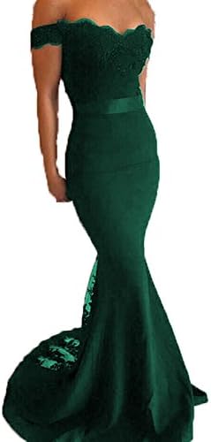 XingMeng Sexy Off The Shoulder Lace Mermaid Long Prom Bridesmaid Dresses