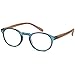 Gamma Ray Reading Glasses - 4 Pairs Flex Round Readers for Women and Men - 1.50