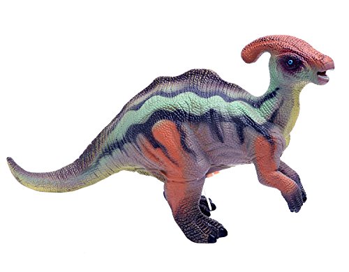 Anleolife 12" Realistic Soft Dinosaur Action Figure Toy for Kids, Jumbo Squeezable Parasaurolophus