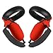 Esimen Touch Controller Grip Cover for Oculus Quest/Rift S Wrist Strap Anti-Throw Handle Protective Sleeve Suit (Red Cover+Strap)
