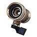E-zoe 03V Heavy Duty Brass Garden Hose Connector with Shut Off Valve Single Brass Water Hose Parts 3/4 Inlet and Outlet Thread with Comfort Grip to Control Water Flow