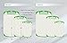 Dutis 3-Piece Dishwasher Safe Plastic Cutting Board Set with Non-Slip Feet and Drip Juice Groove, White with Lime Green