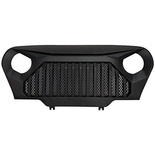 Купить One Piece Matte Black Front Grill Lantsun Gladiator Grille Mesh