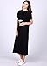 Missufe Women's High Slit Loose Casual Midi Plain T-shirt Dress
