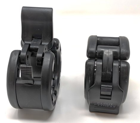 PRO Premiere Quick Release Pair of Locking 2" Olympic Size Barbell Clamp Collar by Clout Fitness (Black 2-Pack)