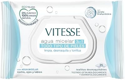 Salviette struccanti Vitesse - Acqua Micellare (25 pezzi)