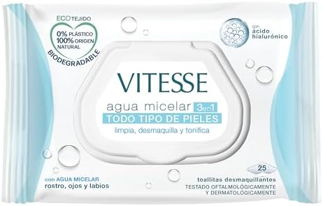 Salviette struccanti Vitesse - Acqua Micellare (25 pezzi)