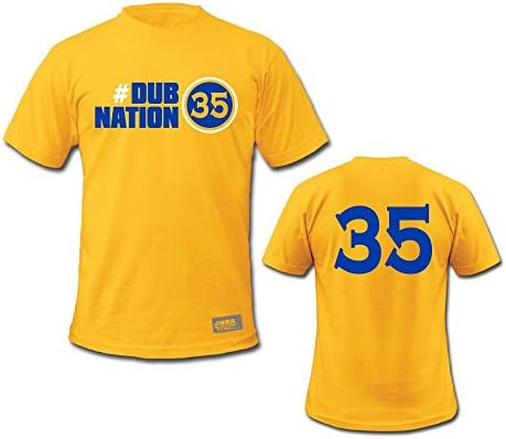 NBA Dub Nation #35 Soft T Shirt (Large, Gold)