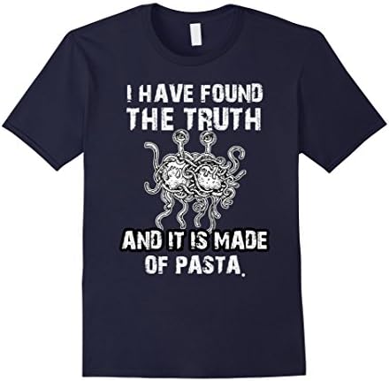 Mens Flying Spaghetti Monster Shirt The Truth Made Out of Paste 3XL Navy