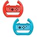 MoKo Nintendo Switch Wheel, Mario Kart Steering Wheels Controller Handle for Nintendo Switch Joy-con 2 Pack (Blue & Red) primary