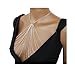 Fashion 21 Women's Sexy Bikini Bra Shaped Link Chain Simple Cover up Bra Body Jewelry (Silver Tone)
