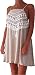 VOKY Women's Sleeveless Midi Lace Dress Open Back Tassel Sundress