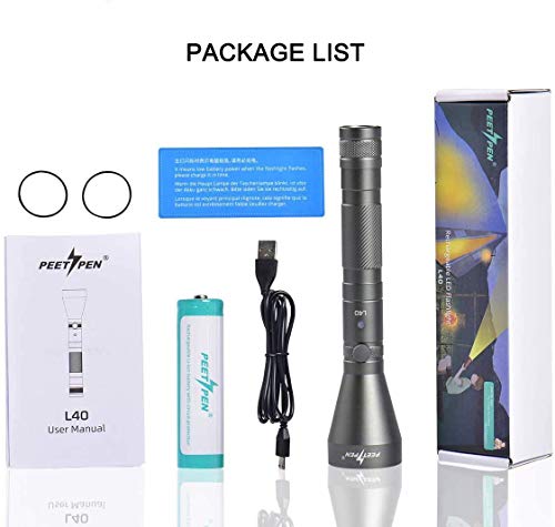 1500 Lumens LED Flashlight USB Rechargeable IP68 Waterproof Ultra Bright Tactical Flash light Torch for Outdoor Camping Hiking Cycling