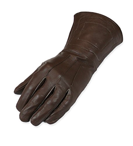 Historical Emporium Men's Victorian Driving/Cosplay Leather Gauntlets L Brown