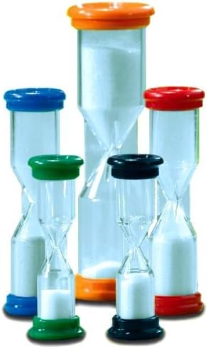 crossbow Set of 5 School Sand Timers - 30s,1m, 2m, 3m, 5 minutes - Explore Time Duration