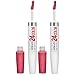 Maybelline SuperStay 24 2-Step Liquid Lipstick Makeup, Timeless Rose, 2 COUNT