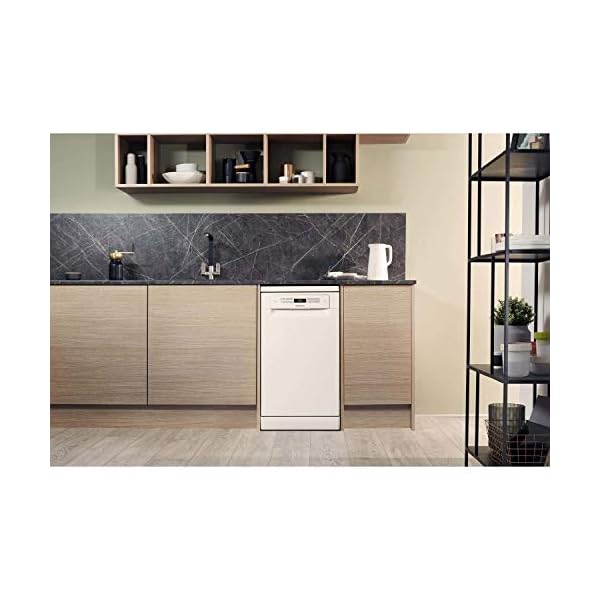 Hotpoint-HSFO3T223WUKN-10-Place-Slimline-Freestanding-Dishwasher-White Hynar Hotpoint HSFO3T223WUKN 10 Place Slimline Freestanding Dishwasher - White