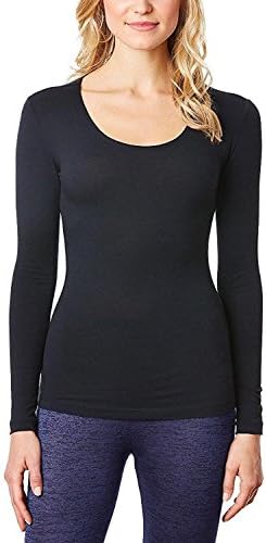 32 Degrees Heat by Weatherproof Ladies' Base Layer Crew Tee (Small, Black)