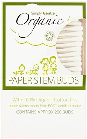 Simply Gentle Organic, Cotton Buds, 100% Organic Cotton & FSC Paper Stems