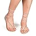 Dream Pairs Women's DARRE Tie Up Gladiator Flat Sandals Flat Sandals