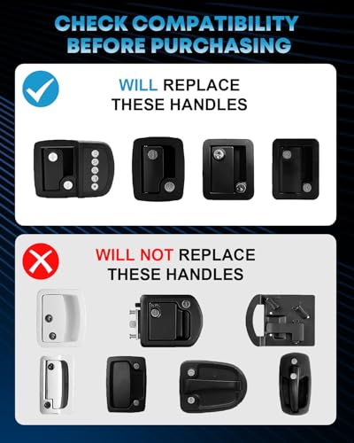 Kohree RV Door Lock Keyless Entry, 3-in-1 RV Door Locks Replacement, Remote Controller & Keypad & Key-Fob, 100% Metal Door Locks for Camper Travel Trailer, Camper Latch Replacement Door Latch Handle
