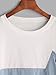 SweatyRocks Women's Color Block Half Sleeve High Low Casual Loose T-shirt Tops Blue White One Size