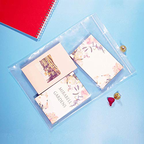 100 Count - 11" x 14", 2 Mil Clear Plastic Reclosable Zip Poly Bags with Resealable Lock Seal Zipper for Prints, Photos, Documents, Clothing, T-Shirt