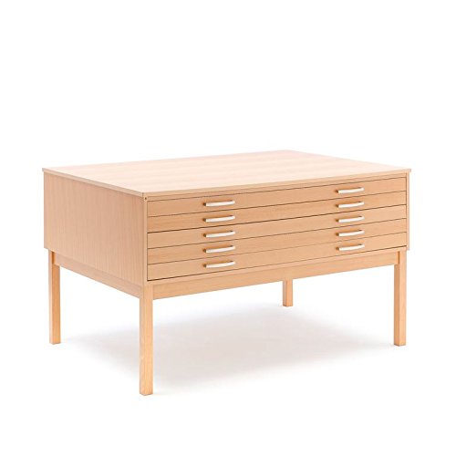 Aj Produkter Ab 105382 Plan Chest A0 Veneer With 5 Drawers Beech