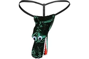 DLSNZ Men's G-String Exotic Underwear Sexy Costume Christmas Halloween Funny T-Back Mankini Thong Mesh Joke Gag Prank Gifts