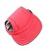 WINOMO Pet Dog Sports Hat Pet Dog Oxford Fabric Hat Sports Baseball Cap with Ear Holes for Small Dogs - Size M (Red)