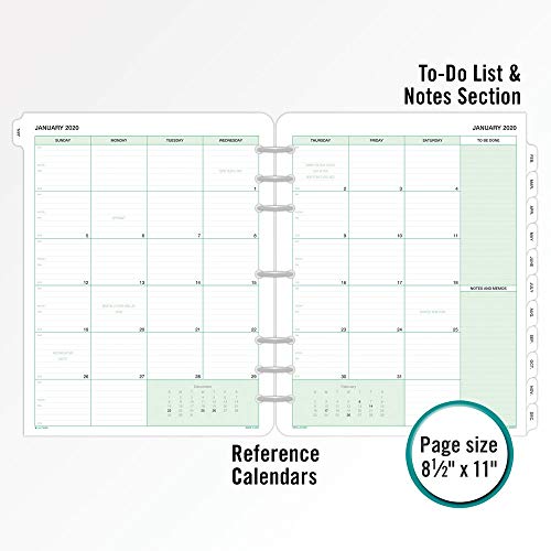 Day-Timer 2020 Monthly Planner Refill, 8-1/2" x 11", Folio Size 5, Two Pages Per Month, Loose Leaf, Traditional (87329) - Thumbnail 2