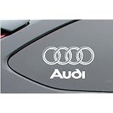 Audi Ringe Window - Side Decal 2 pcs. Set 140mm (White)