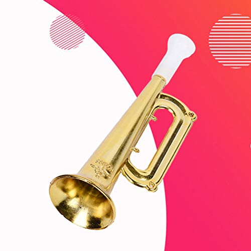 TOYMYTOY Plastic Trumpet Noise Maker 12pcs Kids Toys Party Favor Gift (Golden)