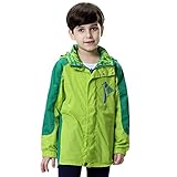 KID1234 Boys' Lightweight Rain Jacket Quick Dry Waterproof Hooded Coat
