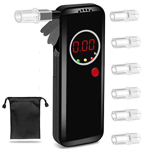 AD-6000NS Professional Breathalyzer with Digital Display and 6 Mouthpieces for Breath Alcohol Tester (Breathalyzers) (Breathalyzers)