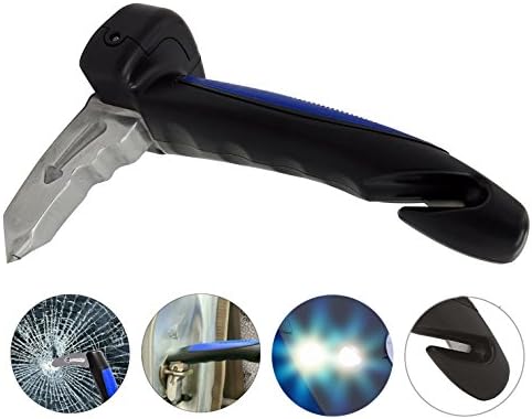 Automotive Standing Aid Car Assist Handle Vehicle Emergency Escape Tools with Built in Flash Light + Window Breaker + Seat Belt Cutter