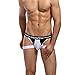 ManView Men Sexy Cotton Jockstrap Elastic G-String Thong Men Underwear (X-Large) Black