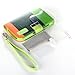 Generic Wallet PU Leather Case Card Holder Flip Case Cover for Samsung i9300 Galaxy S3 III - Retail Packaging - Lime/Green/Orange