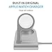 Apple Watch Charger (APPLE CERTIFIED) ONE Dock SOLO, Built-in Original Magnetic Charging Puck Cable + Adjustable Stand for 38mm/40mm/42mm/44mm Apple Watch Series 1, 2, 3, 4 (Silver)