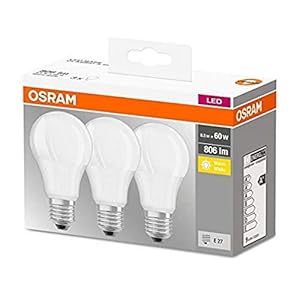 OSRAM LED lamp | Lampvoet: E27 | Warm wit | 2700 K | 8,50 W | mat | LED BASE CLASSIC A [Energie-efficiëntieklasse A+]