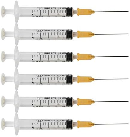 21pcs 2.5ml Syringe with 1.5" 23g Dispensing Blunt Needle, Industrial Syringe, Blunt Needle with Luer Lock, Precision Applicator (2.5ml-23g-21pcs)