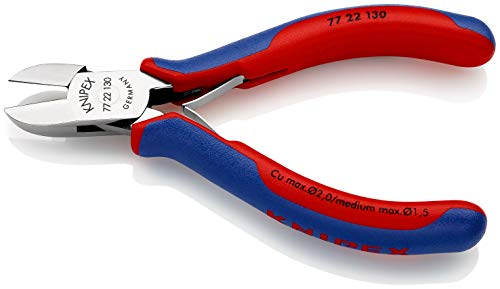 Knipex Elektronik-Seitenschneider mit Mehrkomponenten-Hüllen 130 mm 77 22 130 – Bild 3