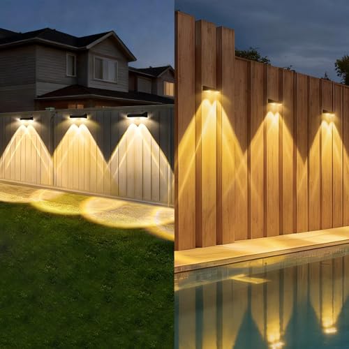 Aogled Solar Garden Lamps Outdoor 4 Pack,LED Solar Spotlight 3000K Warm Light,IP65 Waterproof,Easy Installation Without Cables,Automatic Lighting for Paths,Terrace and Garden