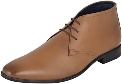 Auserio Men's Tan Genuine Leather Chukka Boots