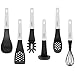 Kitchen Utensils, 6 Piece Cooking Utensil Set With Holder, Bold Modern Kitchen Utensil Set With Floating Heads