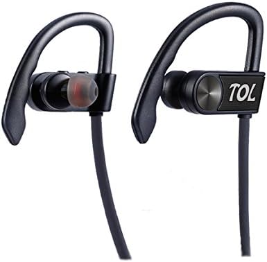TOL Bluetooth 4.1 Wireless Sports Earphones Sweatproof Earbuds for Gym Workout Running w/ Mic IPX7 Noise Cancelling 7 Hours Playtime